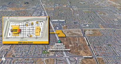 NWC Colony St & Berkshire Rd, Bakersfield, CA - aerial  map view