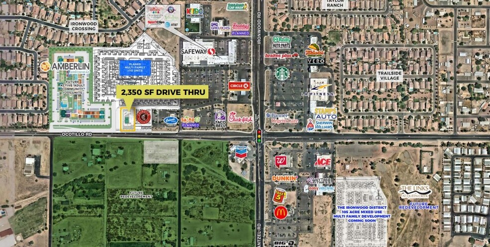 Ironwood & Ocotillo Rd., Queen Creek, Az 85140 - Drive-thru Pad For 