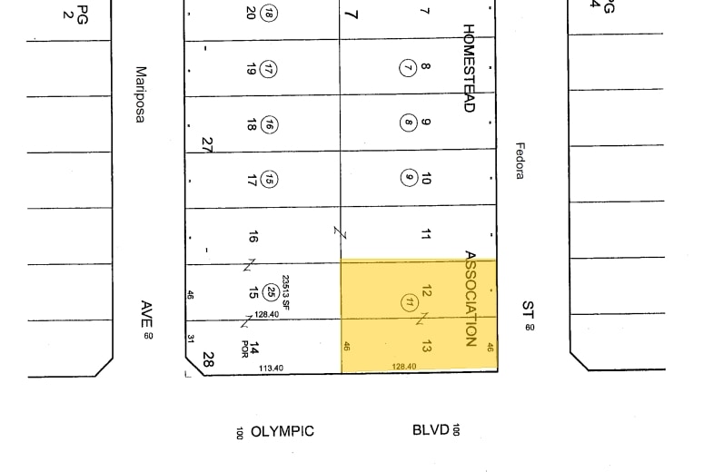 2915-2927 W Olympic Blvd, Los Angeles, CA for lease - Plat Map - Image 2 of 6