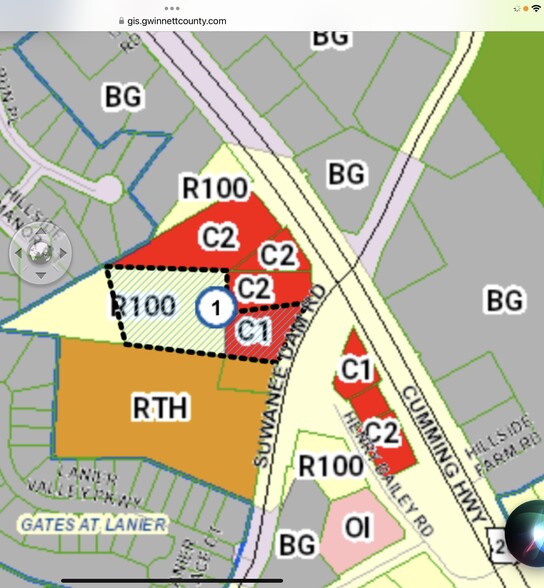 5886 Suwanee Dam Rd, Sugar Hill, GA for sale - Plat Map - Image 1 of 8