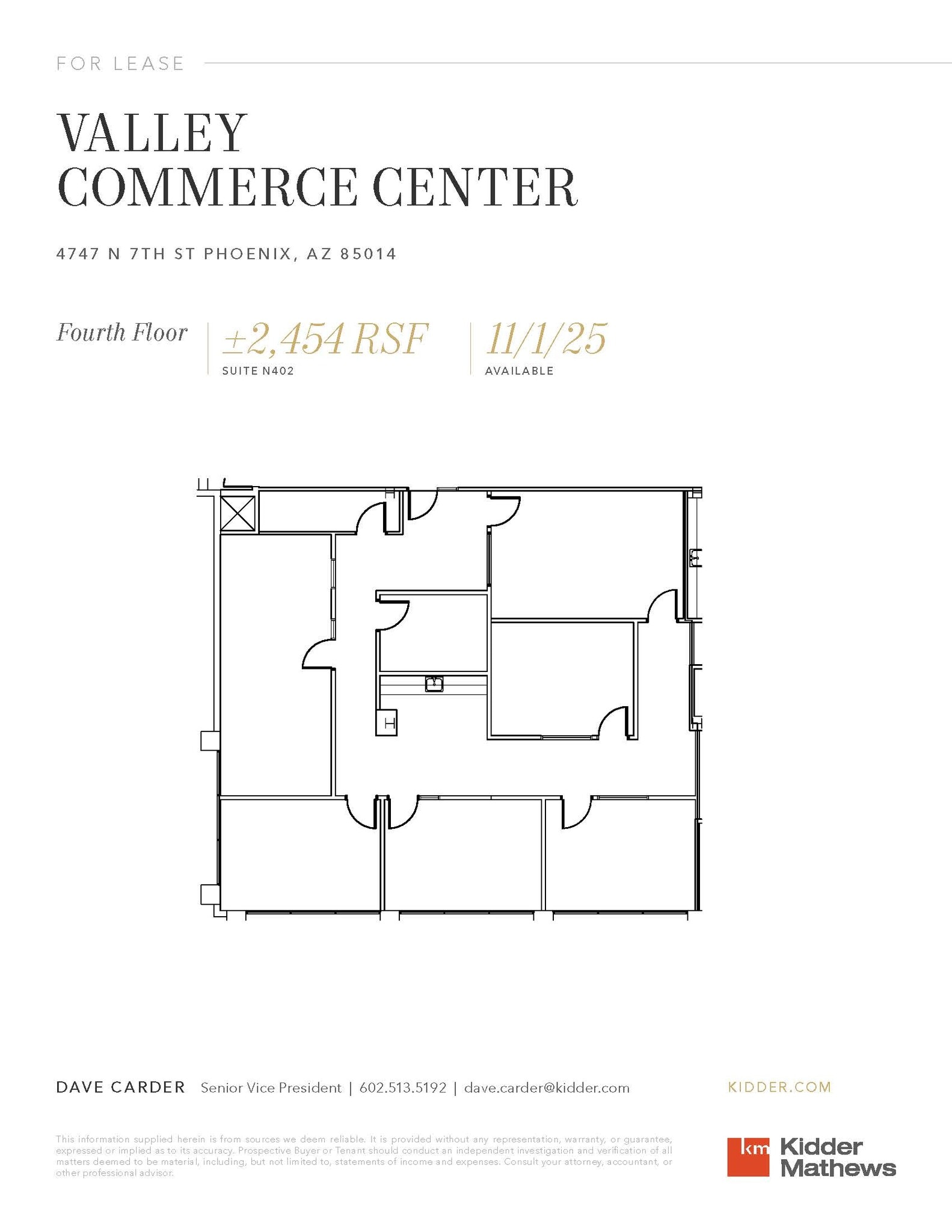 4745 N 7th St, Phoenix, AZ for lease Floor Plan- Image 1 of 1