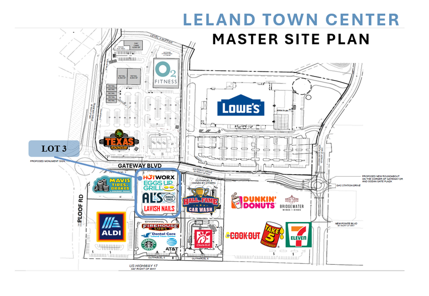 Hwy 17 & Ploof Rd, Leland, NC for lease - Site Plan - Image 2 of 3