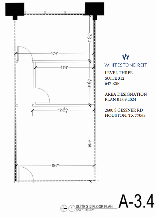 2600 S Gessner Rd, Houston, TX for lease Floor Plan- Image 1 of 1