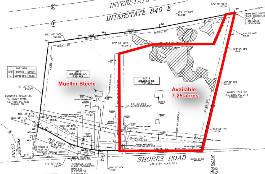 6902 Shores Rd, Murfreesboro, TN for sale - Plat Map - Image 2 of 2