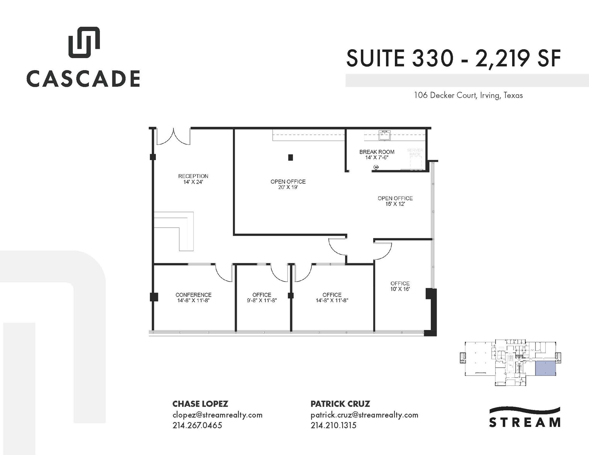 104 Decker Ct, Irving, TX for lease Floor Plan- Image 1 of 1