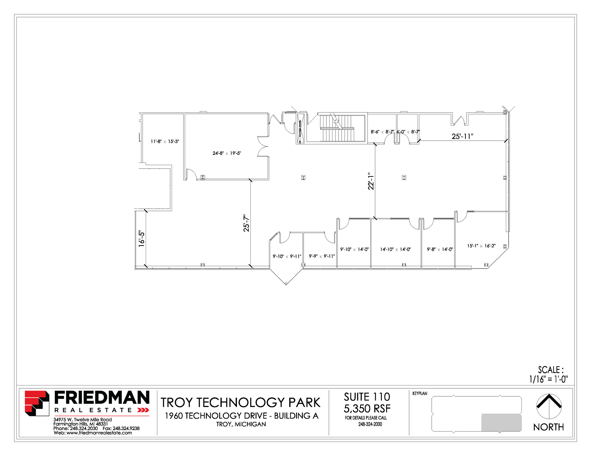 1960 Technology Dr, Troy, MI for lease Floor Plan- Image 1 of 1