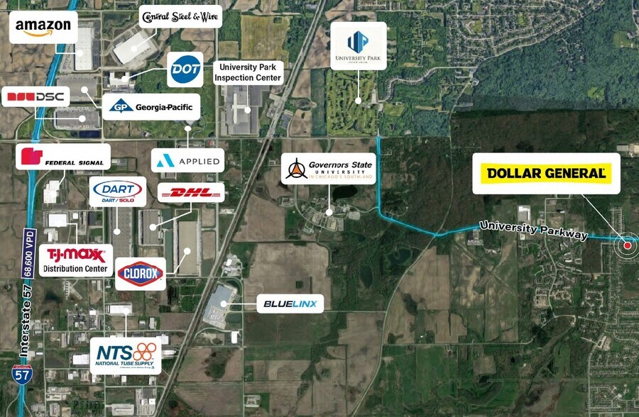 537 University Pkwy, University Park, IL 60484 Dollar General