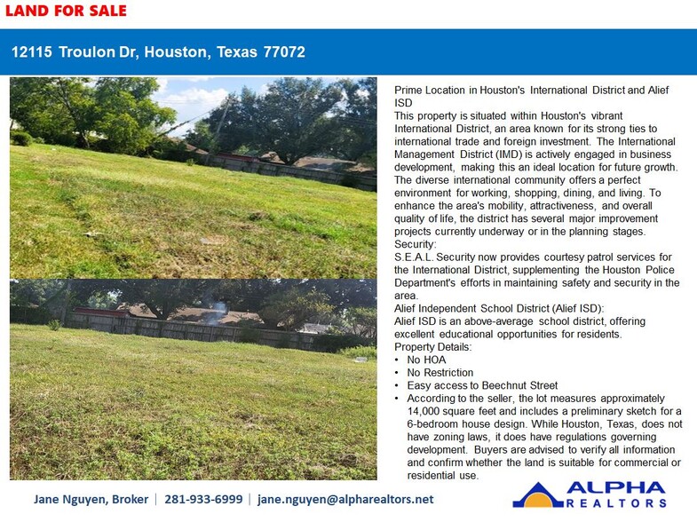 12115 Troulon Dr, Houston, TX for sale - Building Photo - Image 2 of 3