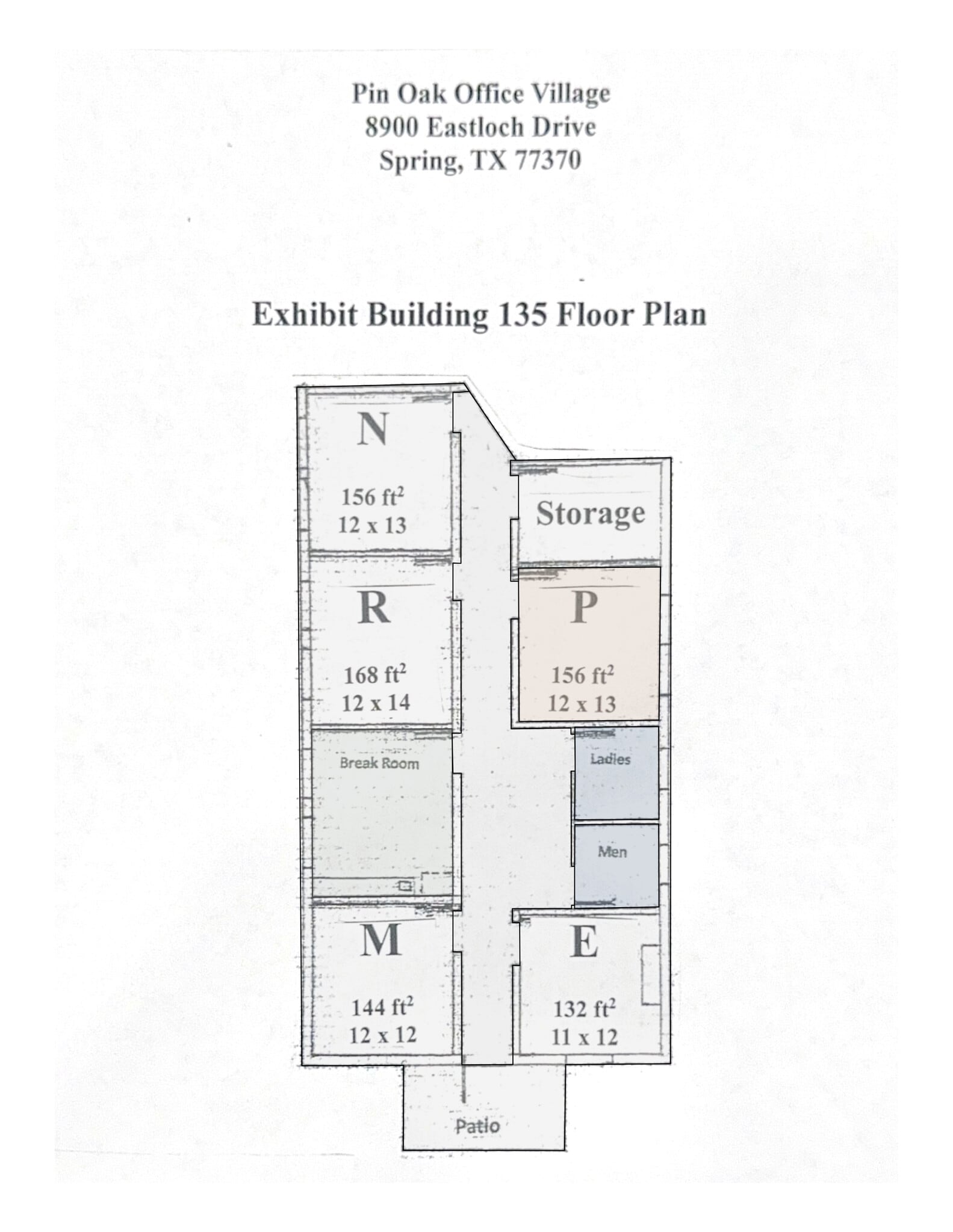 8900 Eastloch Dr, Spring, TX for lease Floor Plan- Image 1 of 1