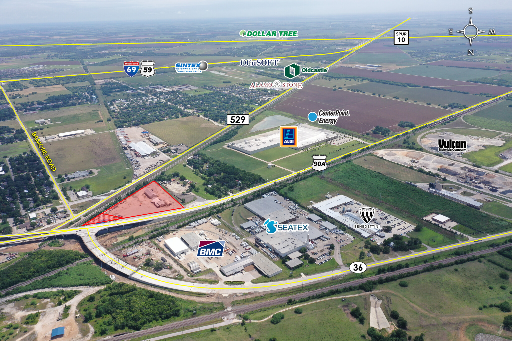 227 Highway 90A W, Rosenberg, TX for sale Aerial- Image 1 of 1