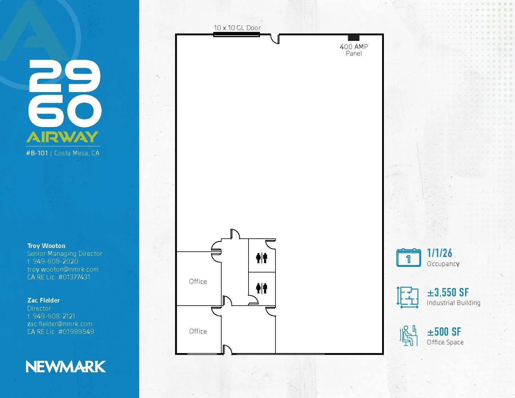 2960 Airway Ave, Costa Mesa, CA for lease Floor Plan- Image 1 of 1