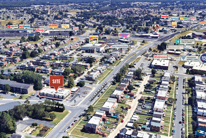 7444 Holabird Ave, Dundalk, MD for lease - Aerial - Image 2 of 5