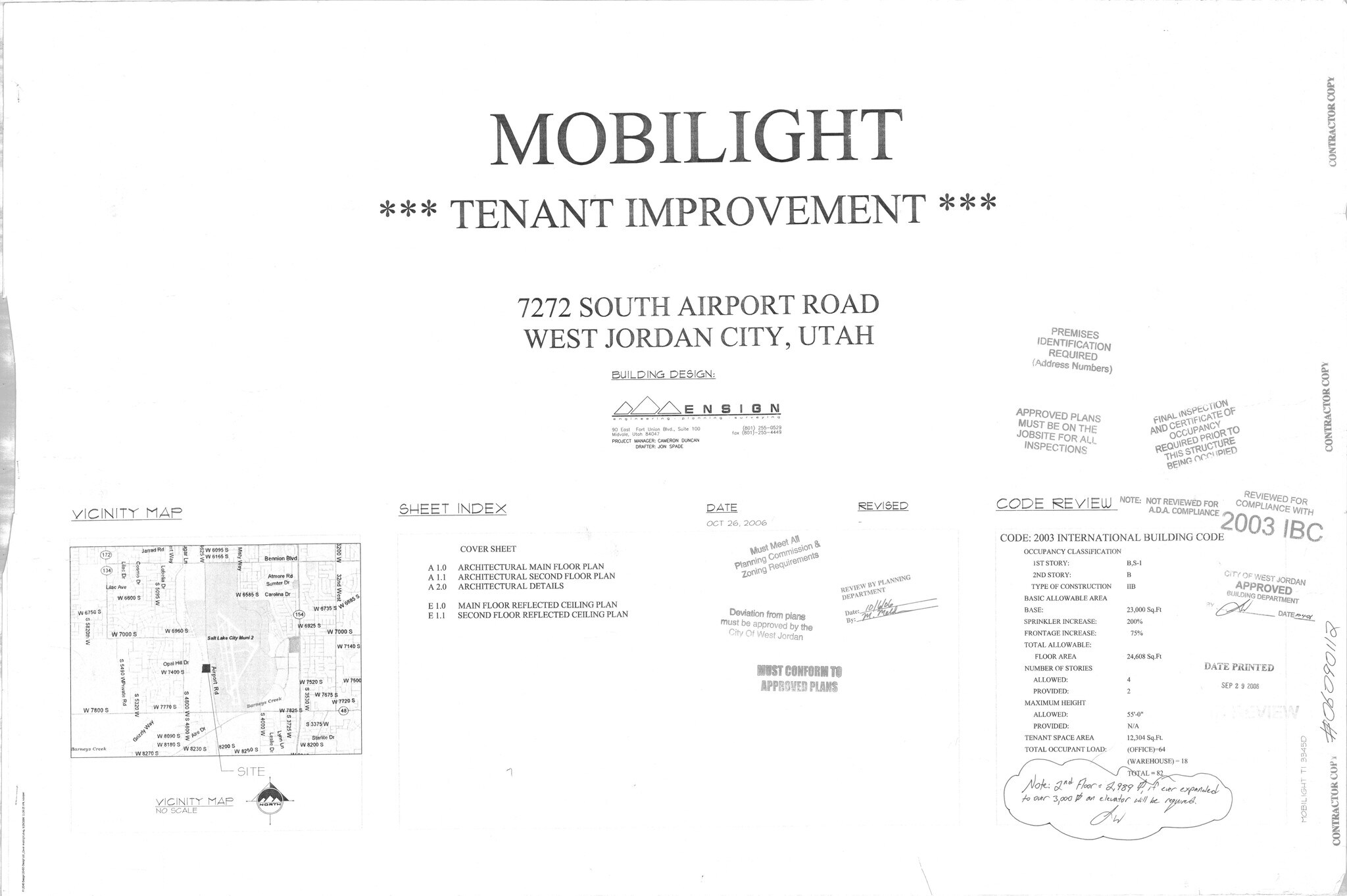 7272 Airport Rd, West Jordan, UT for sale Plat Map- Image 1 of 1