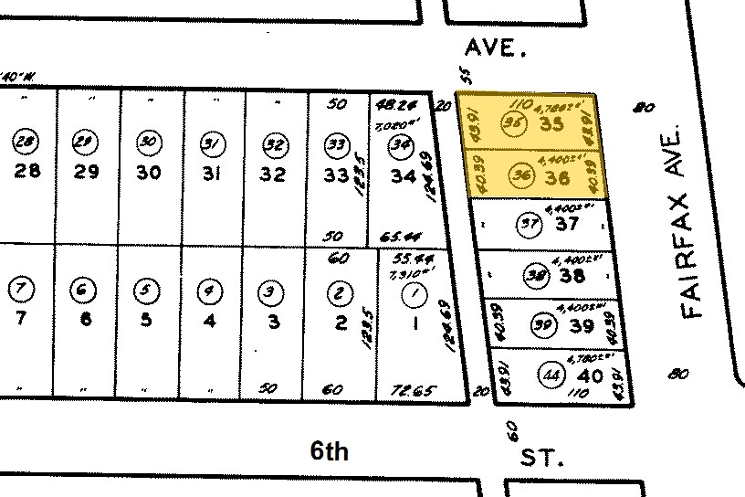 565-567 S Fairfax Ave, Los Angeles, CA for sale Plat Map- Image 1 of 1