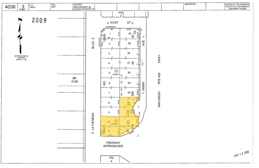 10212 S La Cienega Blvd, Inglewood, CA for lease - Plat Map - Image 2 of 4