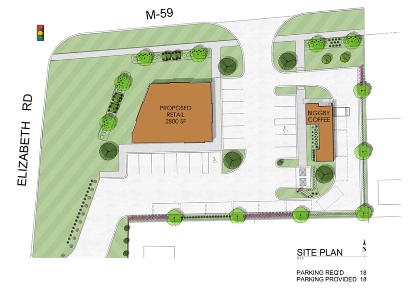 Hall road (M-59) and Elizabeth Rd, Clinton Township, MI for lease - Building Photo - Image 2 of 5