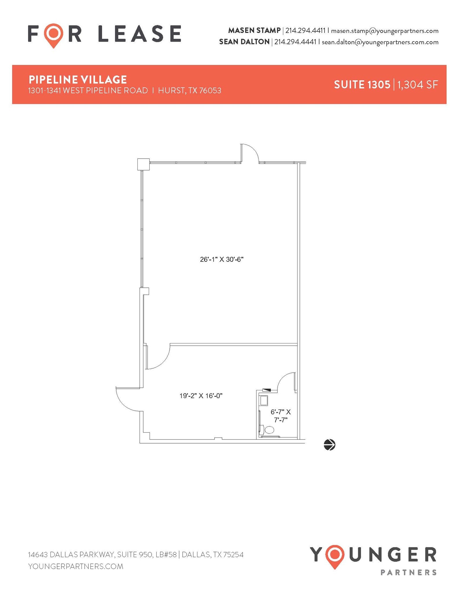 1301-1305 W Pipeline Rd, Hurst, TX for lease Floor Plan- Image 1 of 1