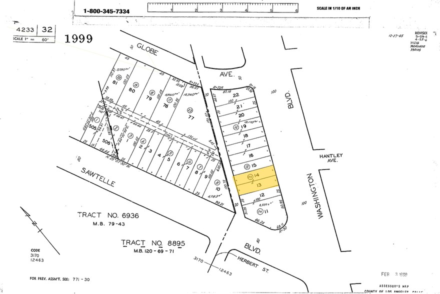 11291-11295 Washington Blvd, Culver City, CA for sale - Plat Map - Image 3 of 3