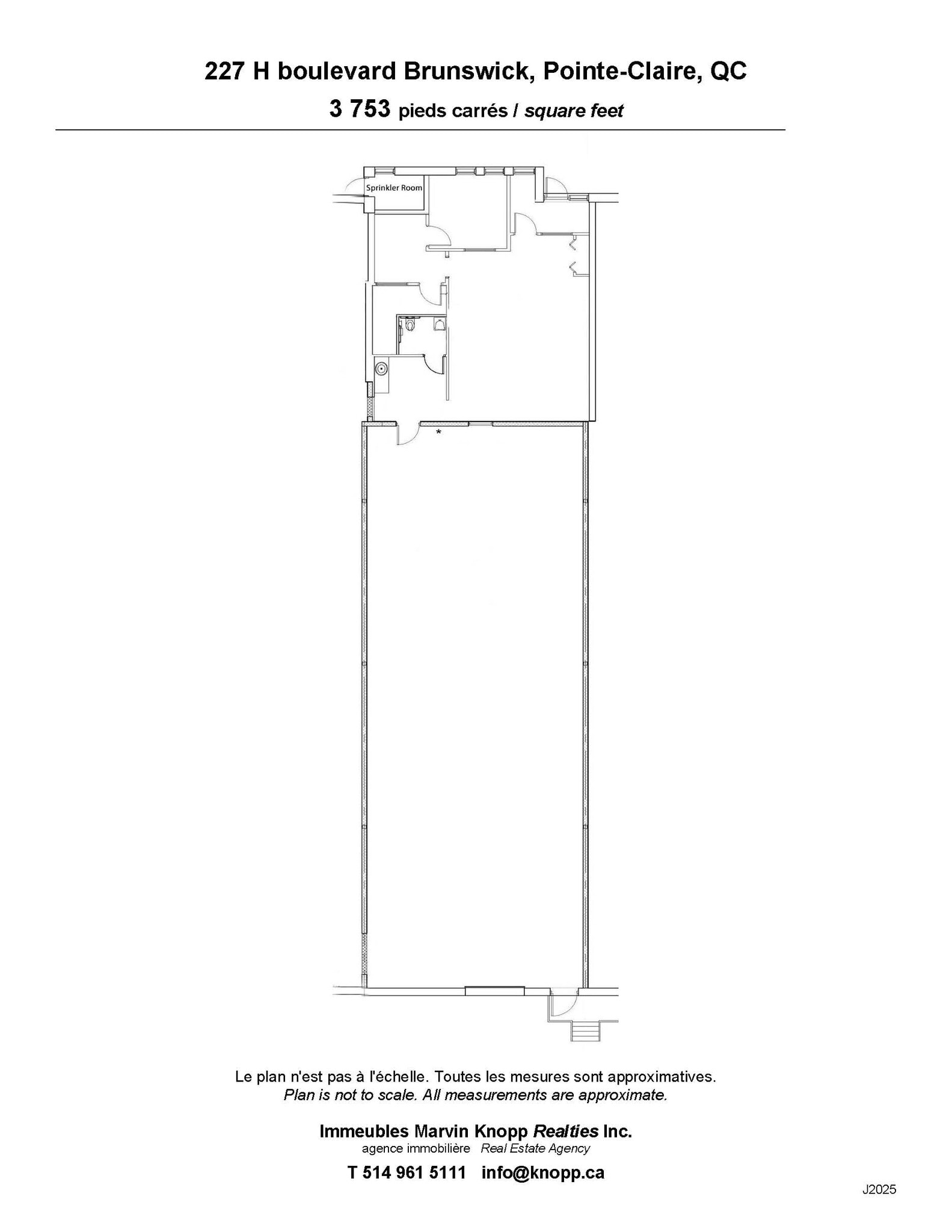227 Boul Brunswick, Pointe-claire, QC for lease Typical Floor Plan- Image 1 of 2