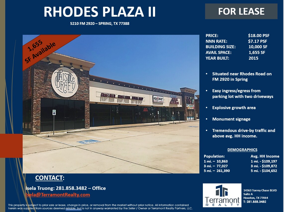 5210 FM 2920 Rd, Spring, TX for sale Building Photo- Image 1 of 1