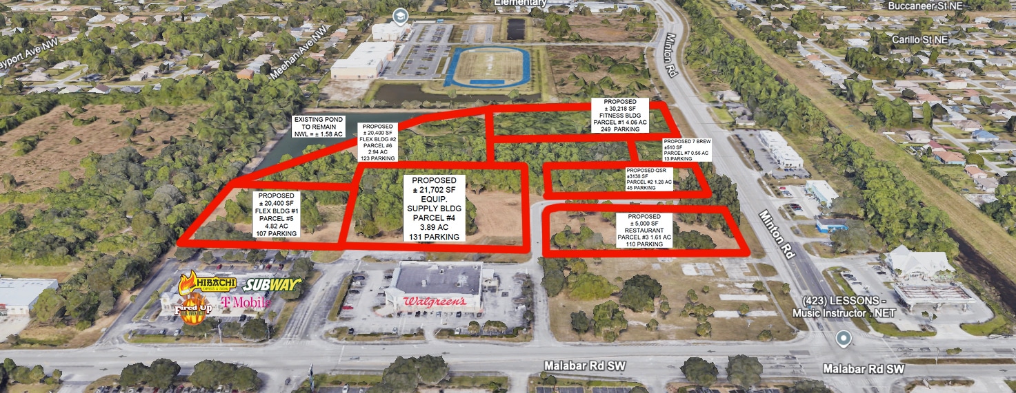 6370 Minton Rd NW, Palm Bay, FL for lease Aerial- Image 1 of 6