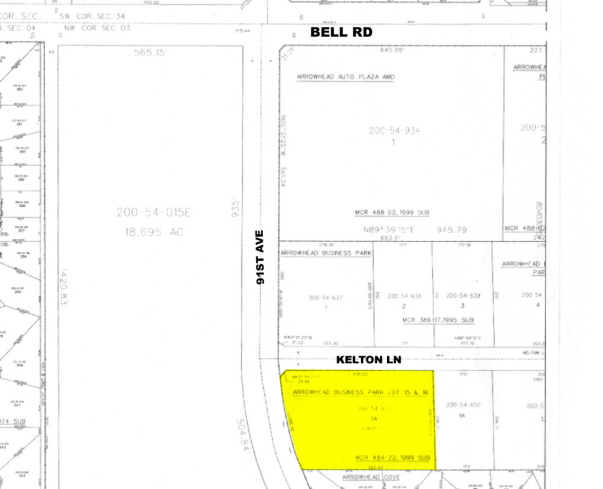 9051 W Kelton Ln, Peoria, AZ for lease - Plat Map - Image 2 of 5