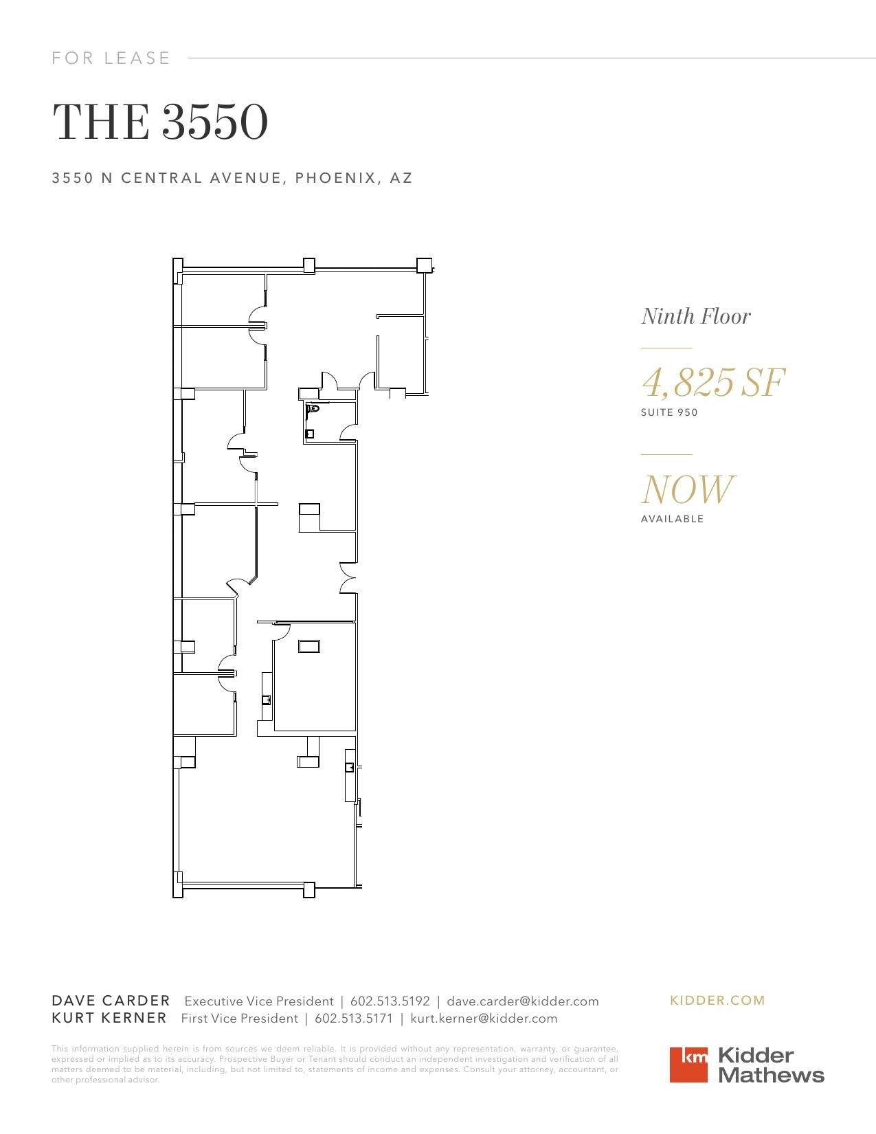 3550 N Central Ave, Phoenix, AZ for lease Floor Plan- Image 1 of 1