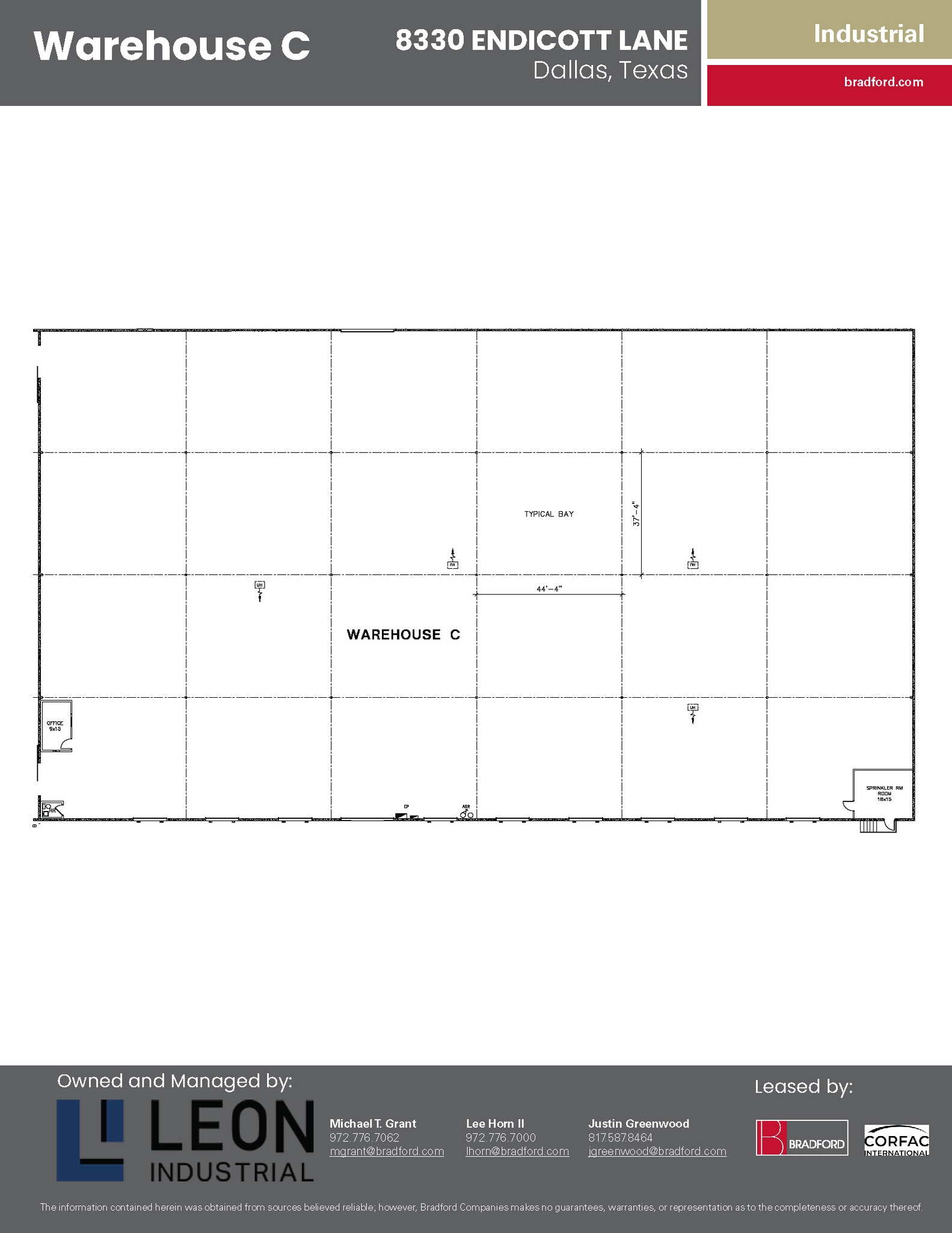 8330 Endicott Ln, Dallas, TX for lease Floor Plan- Image 1 of 4