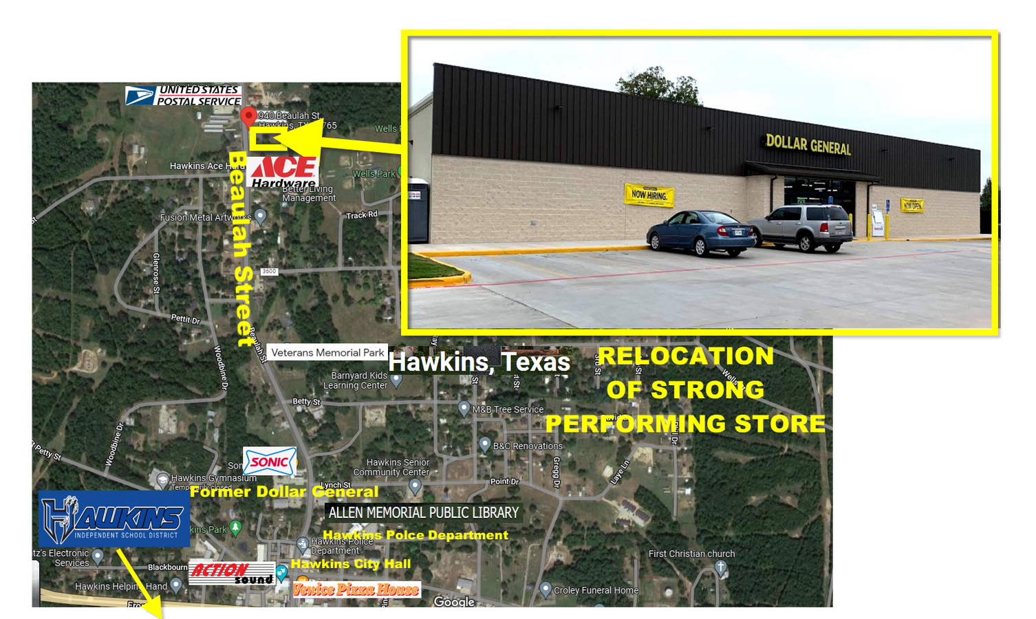 940 N Beaulah St, Hawkins, TX 75765