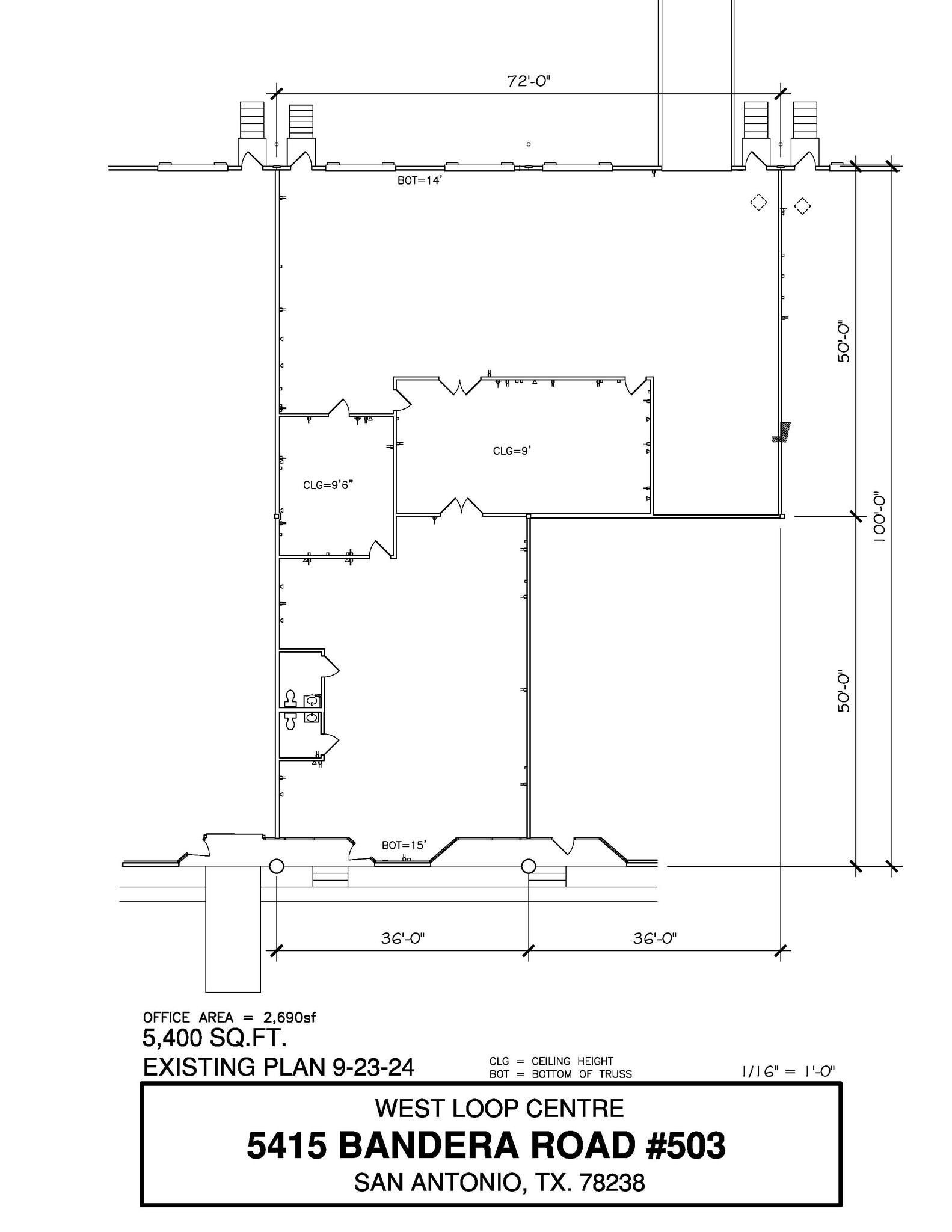 5407-5419 Bandera Rd, San Antonio, TX for lease Floor Plan- Image 1 of 1