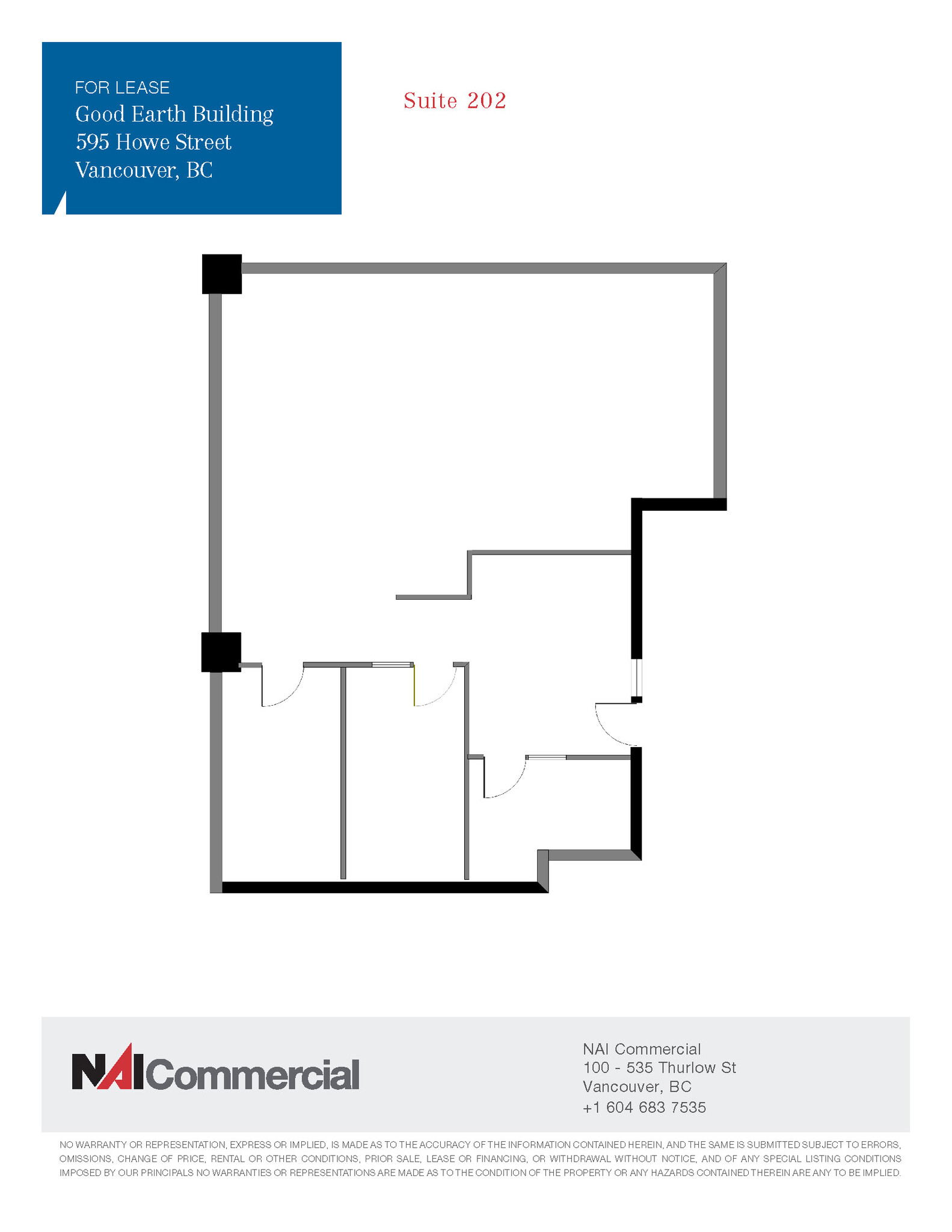 595 Howe St, Vancouver, BC for lease Floor Plan- Image 1 of 1