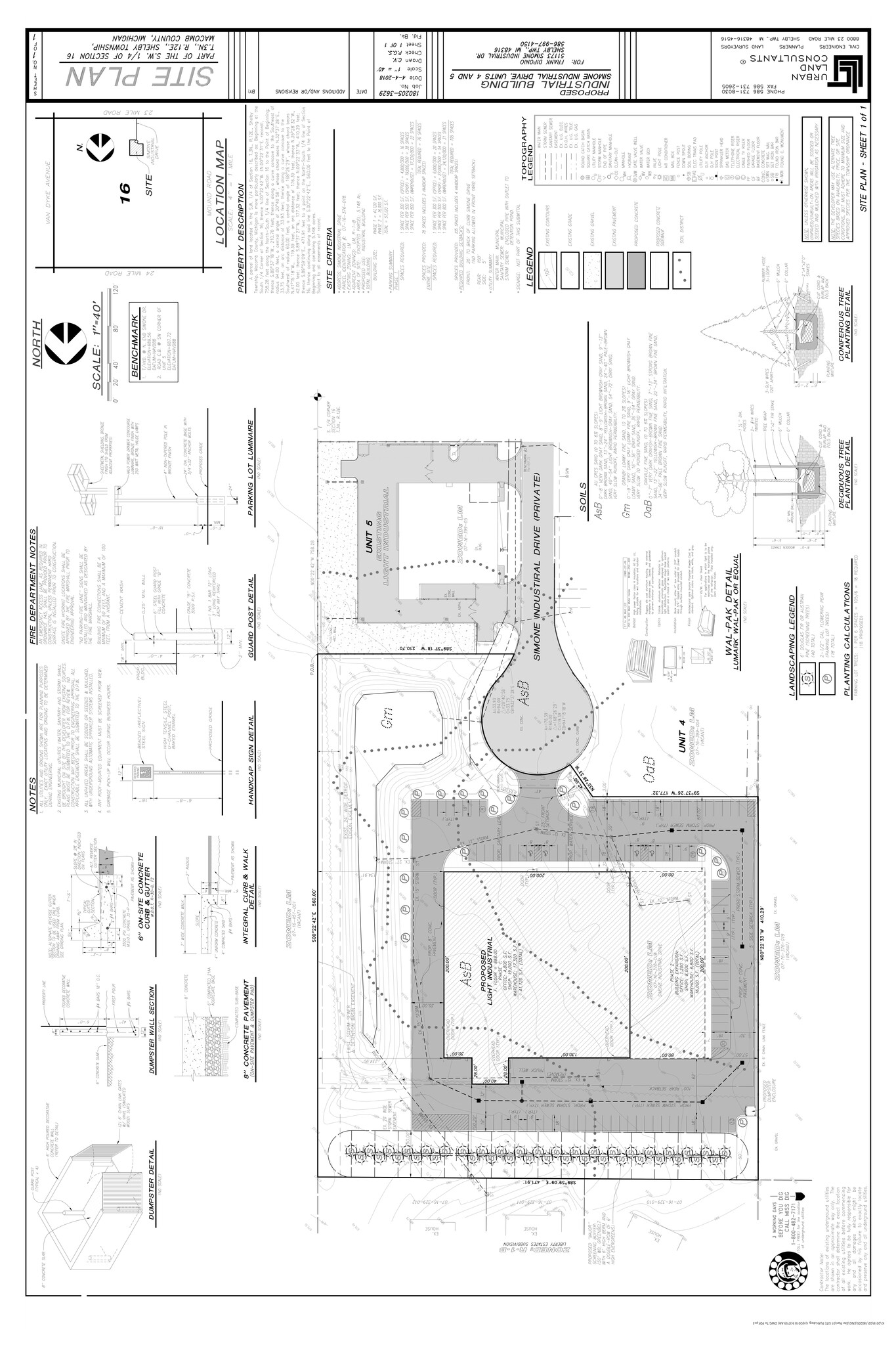 Simone Industrial Dr, Shelby Township, MI for lease Site Plan- Image 1 of 1