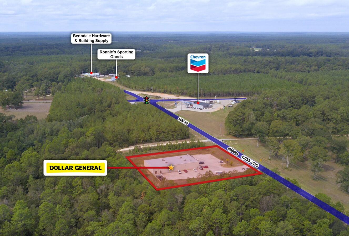 5135 Highway 26 W, Lucedale, MS 39452 Dollar General