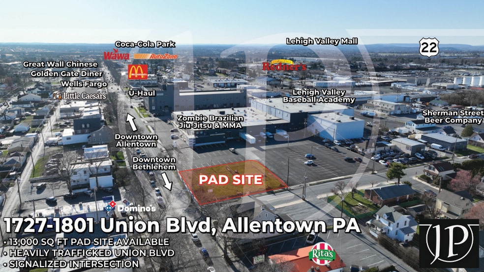 1801 Union Blvd, Allentown, PA 18109 PAD SITE SIGNALIZED INTERSECTION