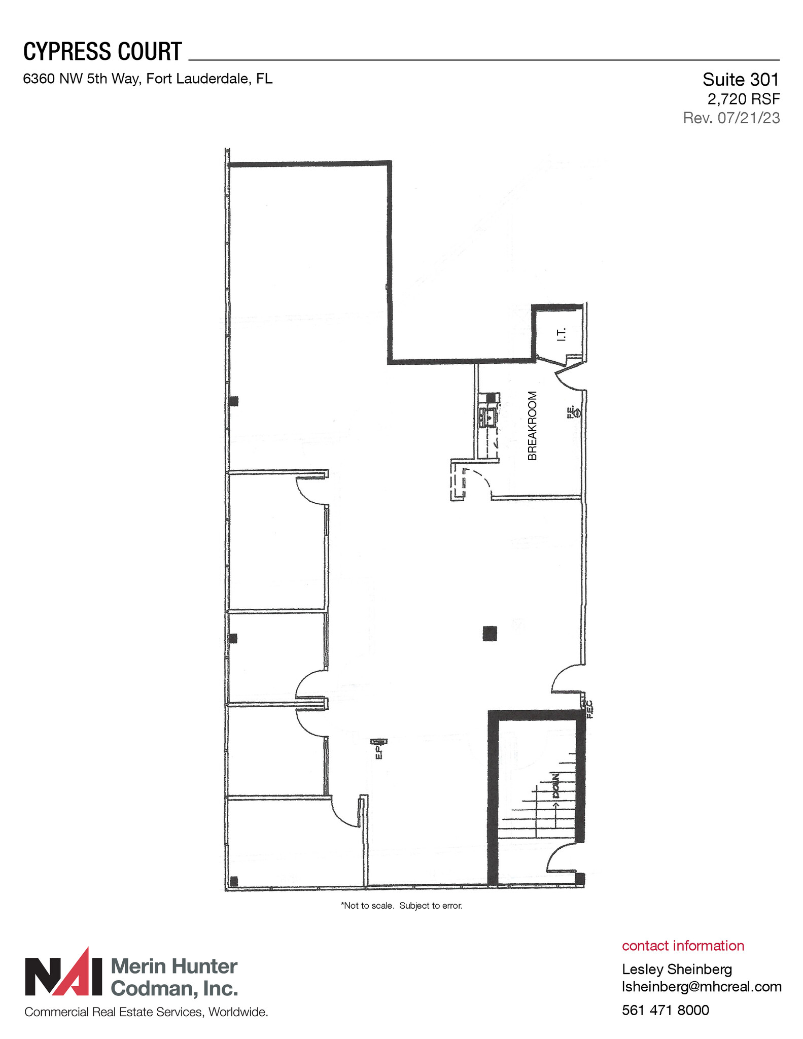 6360 NW 5th Way, Fort Lauderdale, FL for lease Floor Plan- Image 1 of 1