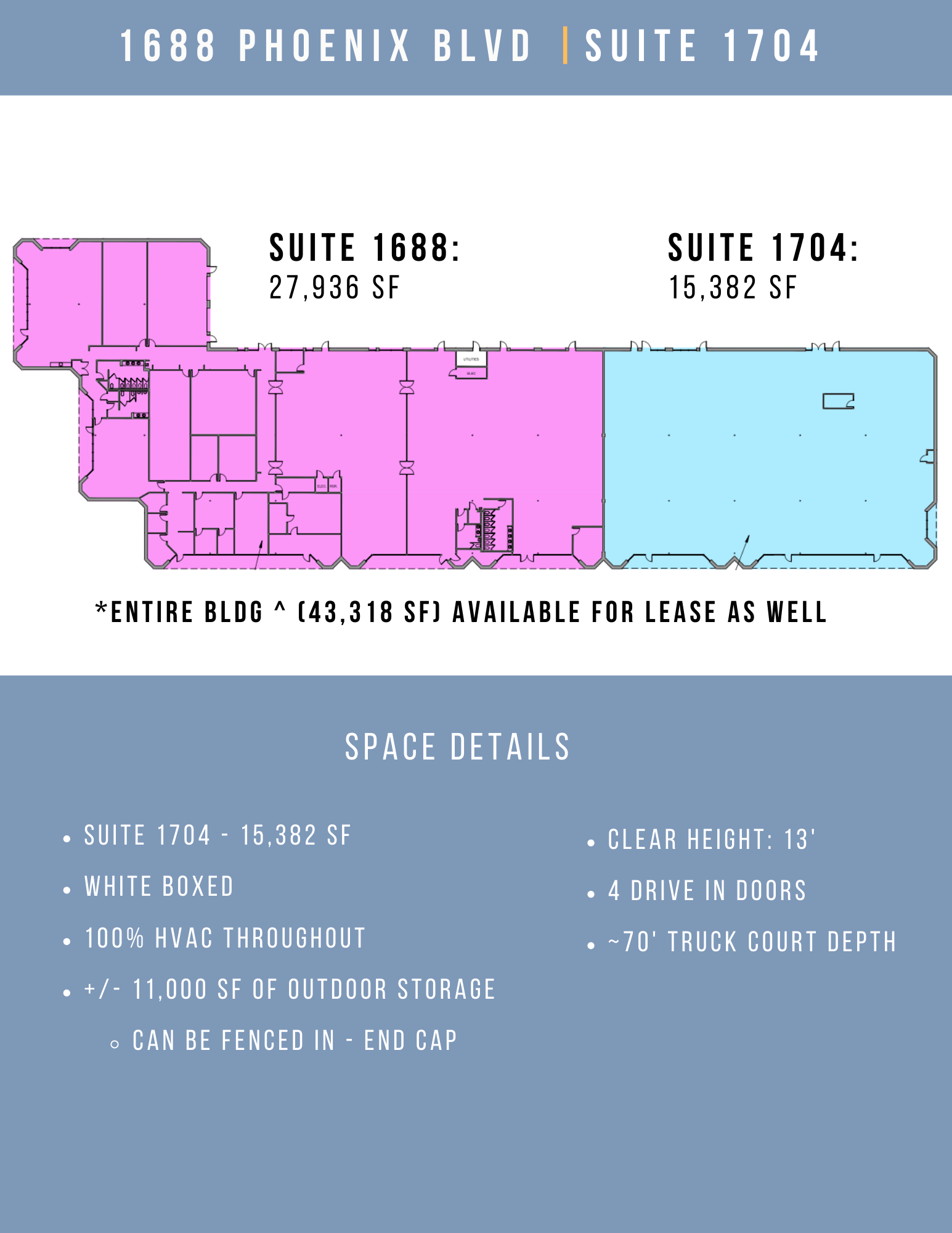 1688 Phoenix Pky, College Park, GA for lease Floor Plan- Image 1 of 1