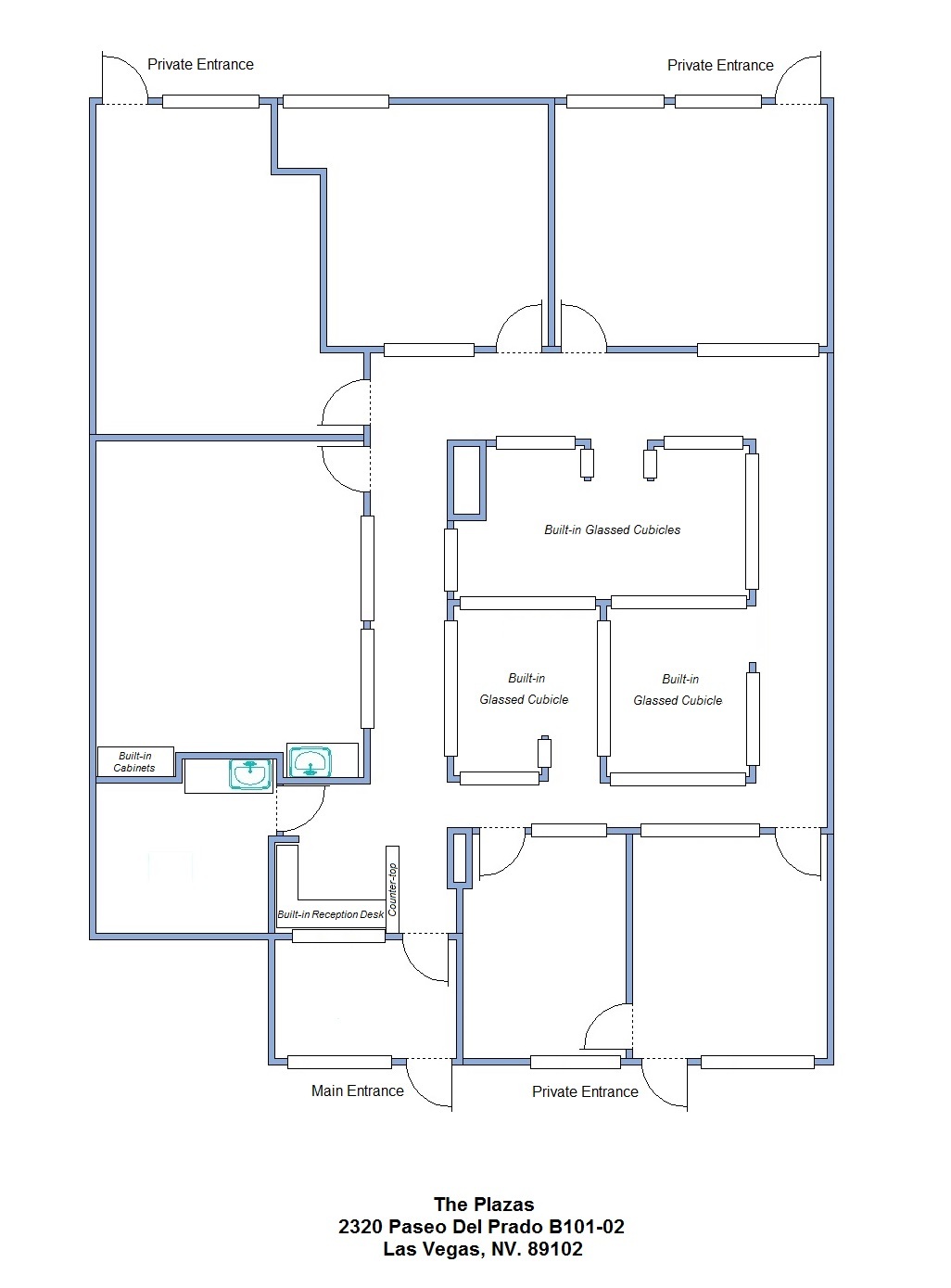 2310 Paseo Del Prado, Las Vegas, NV for lease Floor Plan- Image 1 of 1