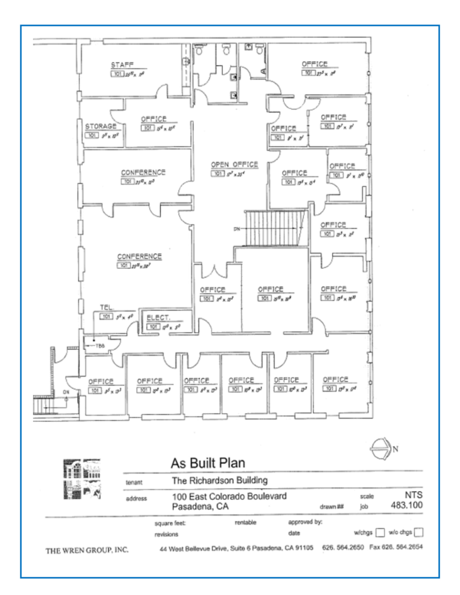 96-104 E Colorado Blvd, Pasadena, CA for lease Site Plan- Image 1 of 1