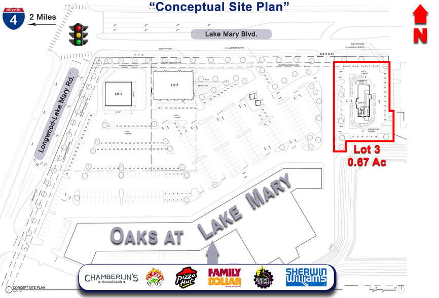 3003 W Lake Mary Blvd, Lake Mary, FL for lease - Site Plan - Image 2 of 8