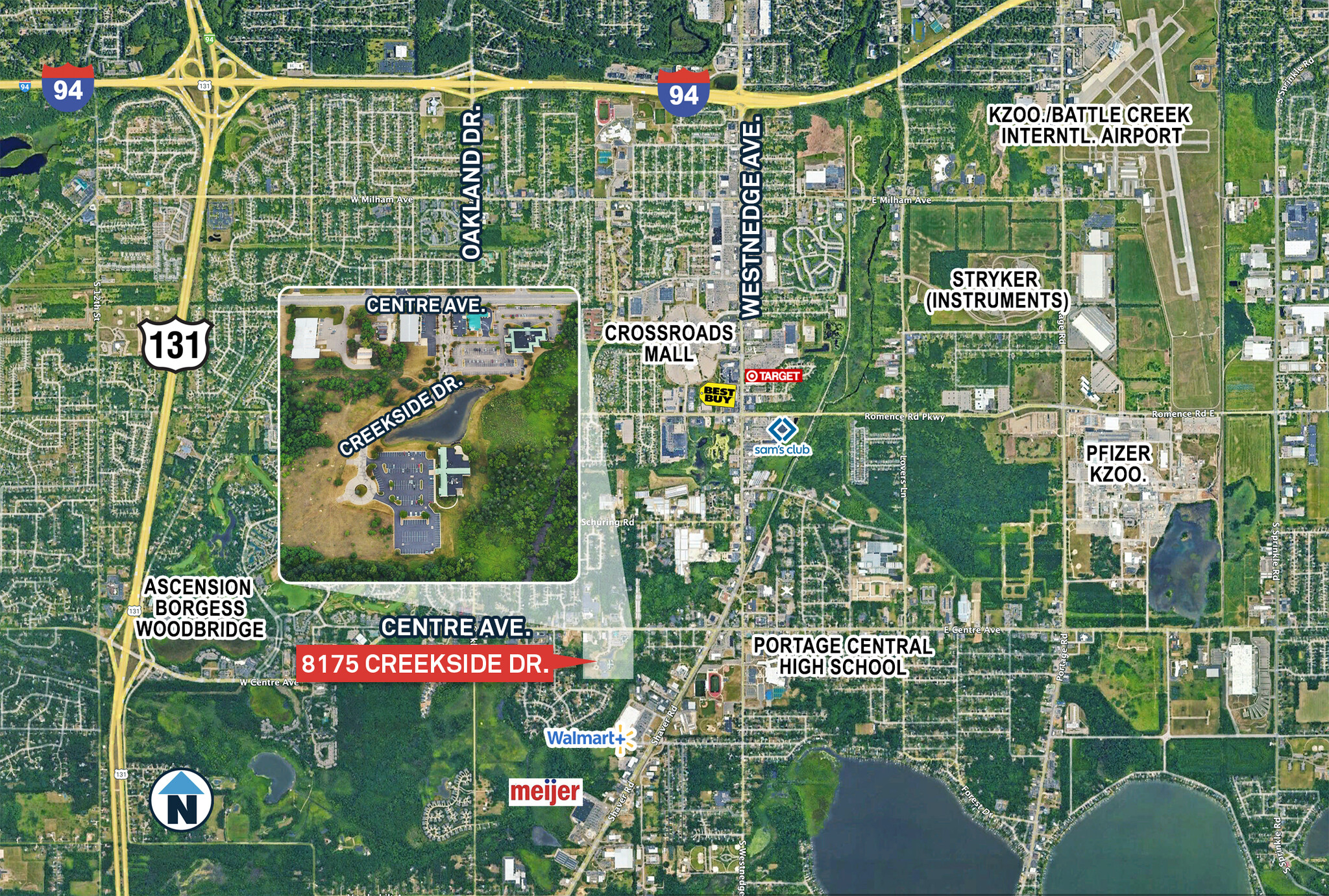 8175 Creekside Dr, Portage, MI for lease Map- Image 1 of 6