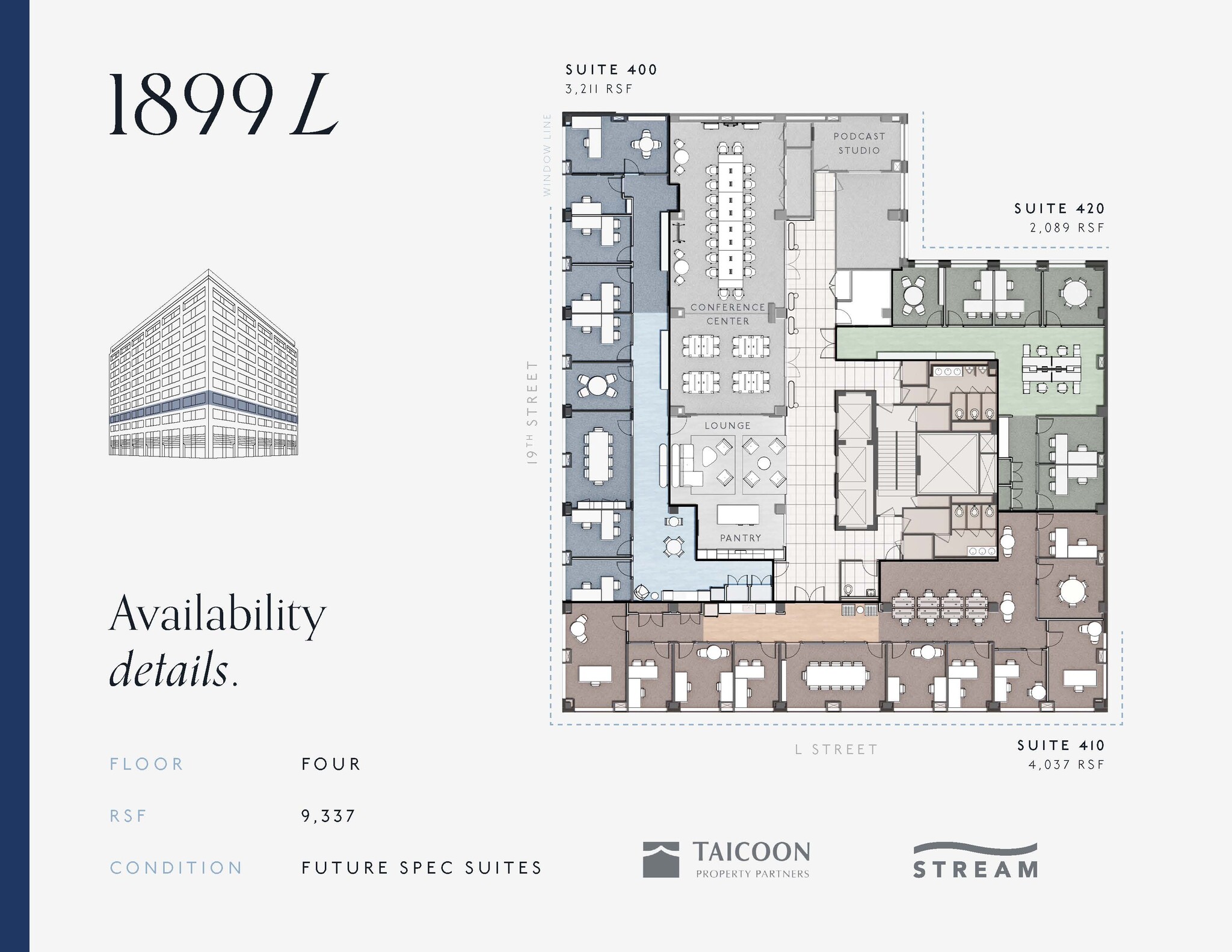 1899 L St NW, Washington, DC for lease Floor Plan- Image 1 of 2