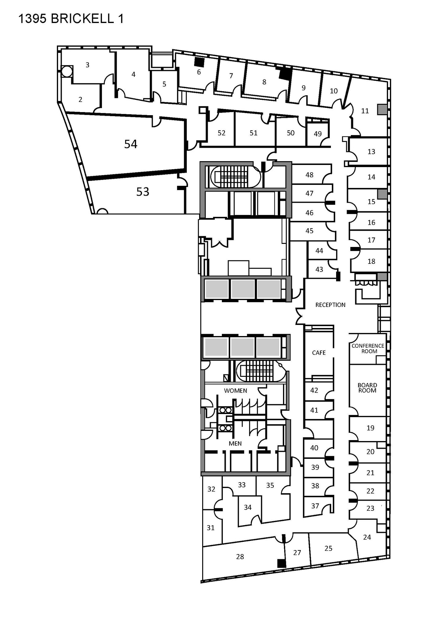 1395 Brickell Ave, Miami, FL for lease Floor Plan- Image 1 of 2