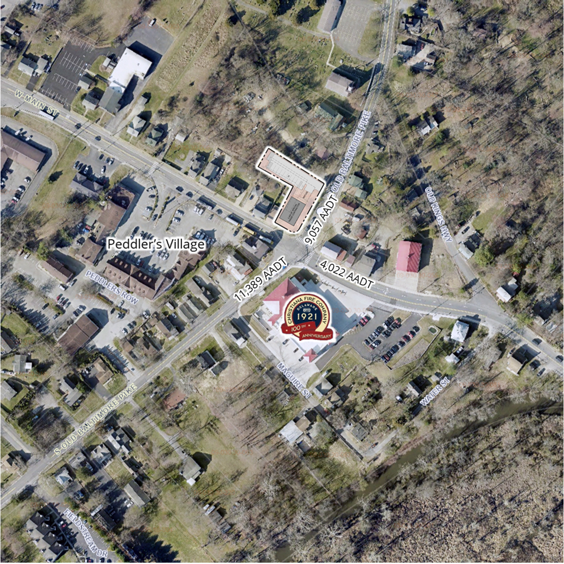 1 W Main St, Christiana, DE for sale Aerial- Image 1 of 4