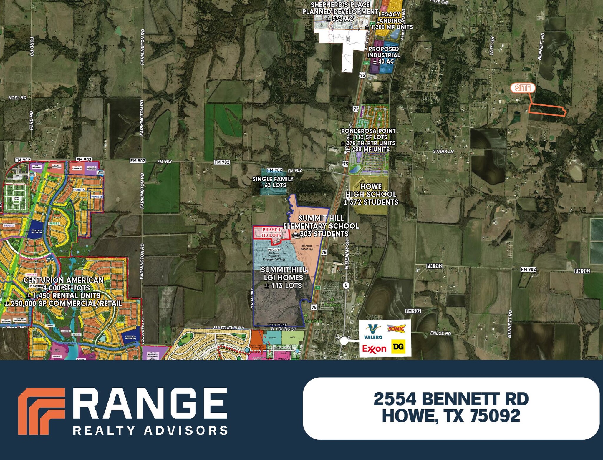 2554 Bennett Rd, Howe, TX for sale Aerial- Image 1 of 2