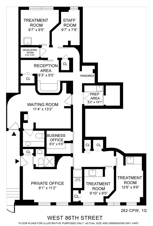 262 Central Park W, New York, NY 10024 - Unit 1G - - Floor Plan - Image 1 of 5