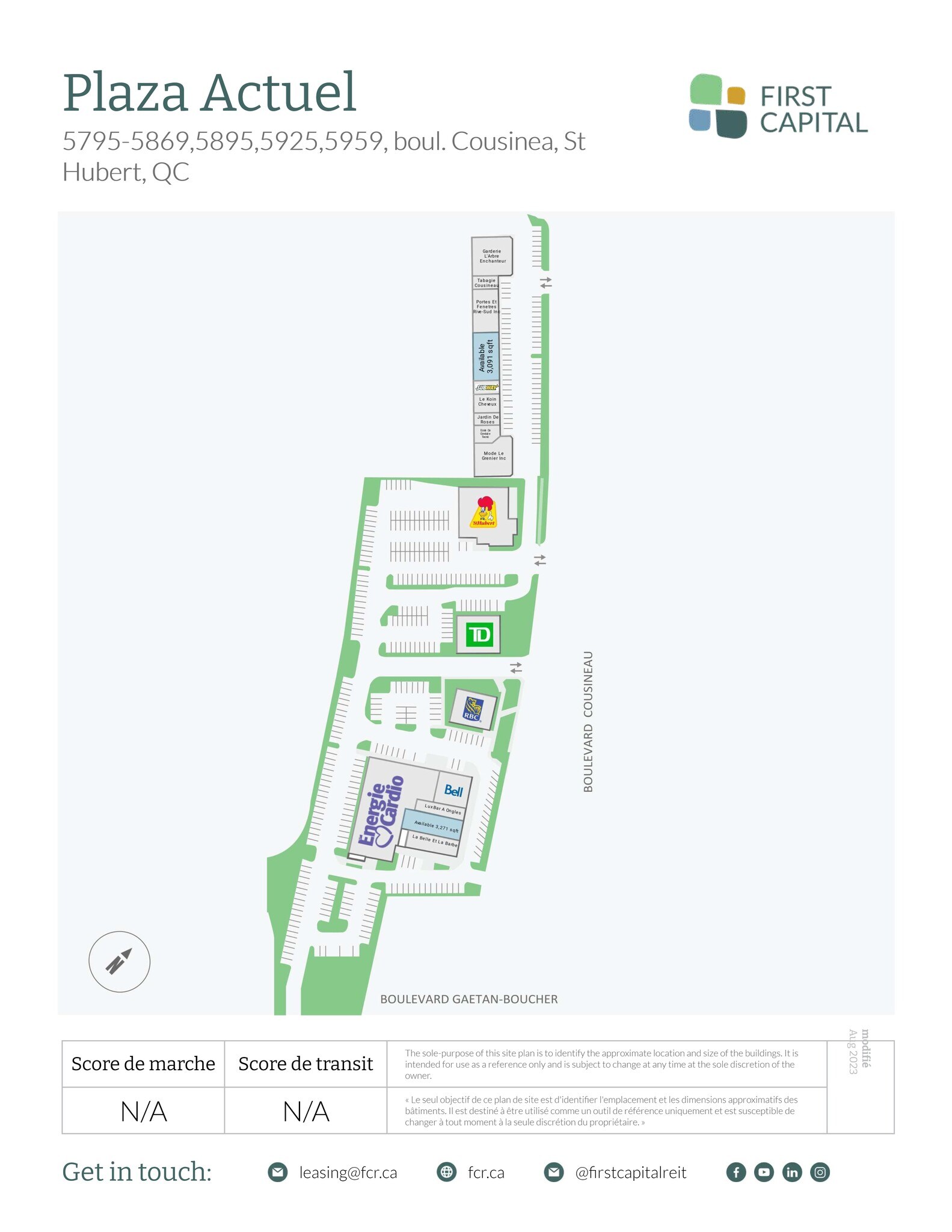 5839 Blvd Cousineau, Longueuil, QC for lease Site Plan- Image 1 of 19