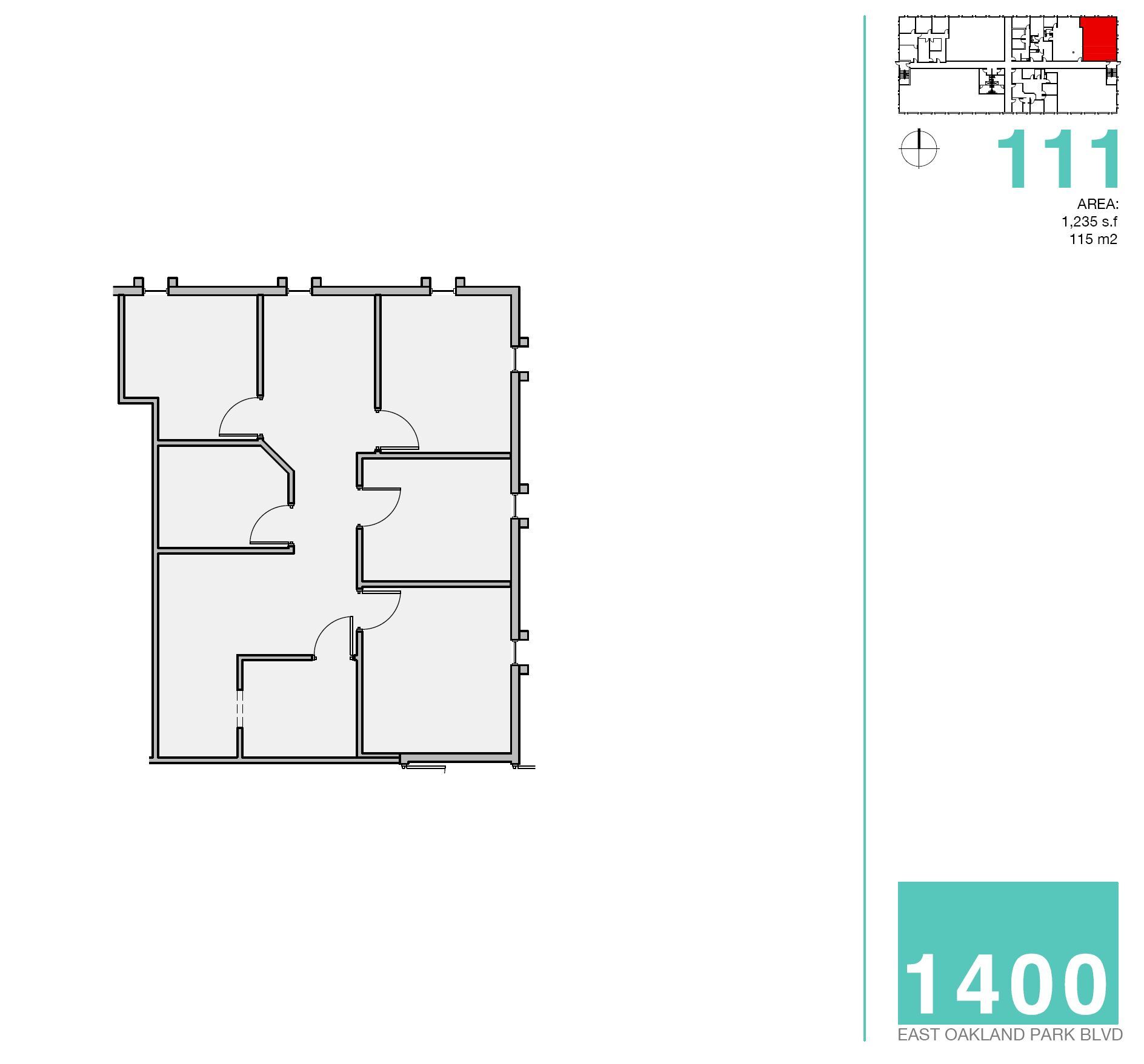 1400 E Oakland Park Blvd, Oakland Park, FL for lease Floor Plan- Image 1 of 1