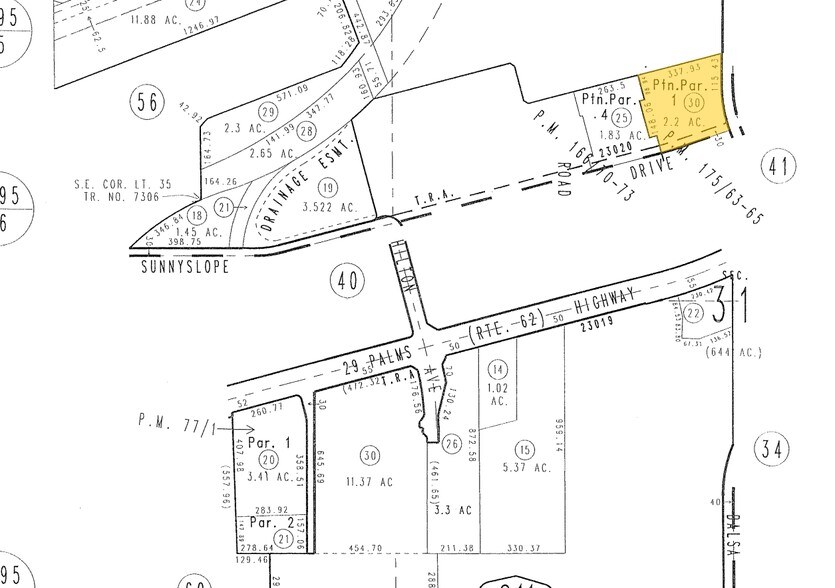 58080 Twentynine Palms Hwy, Yucca Valley, CA for sale - Plat Map - Image 1 of 1