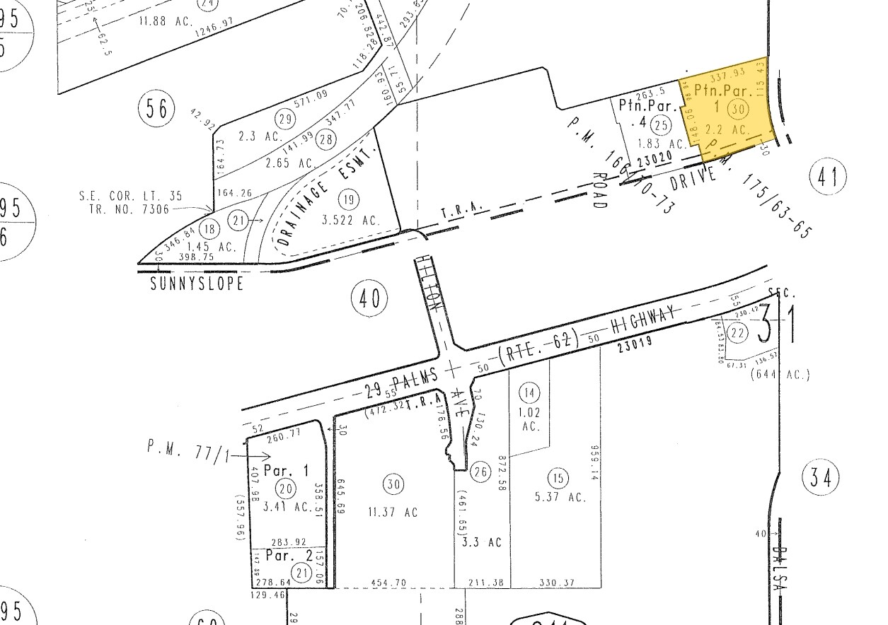 58080 Twentynine Palms Hwy, Yucca Valley, CA for sale Plat Map- Image 1 of 1