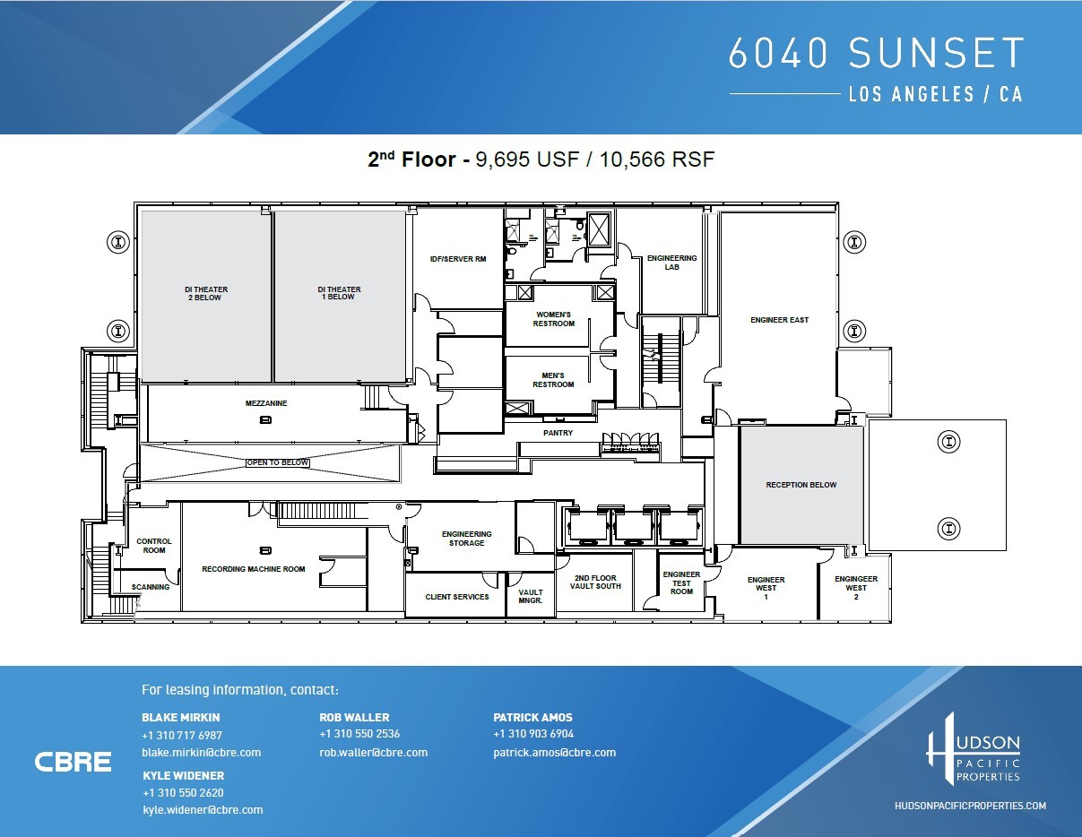 6040 W Sunset Blvd, Los Angeles, CA for lease Floor Plan- Image 1 of 2